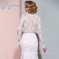 SatSashes Crystal High Quality Lace Mermaid Long Sleeve Wedding Dress